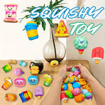 12-Piece Mini Foodie Squishy Sensory Toy Set
